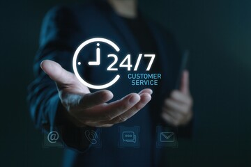 AI technology interface with man using laptop and futuristic software windows,artificial intelligence innovation for content creation,automation,productivity tools