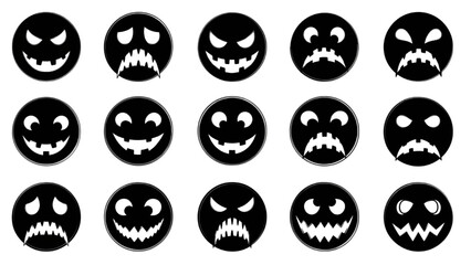 Halloween Vector Icon Set – Line Art Design AI EPS PNG JPEG