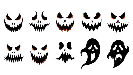 Halloween Vector Icon Set – Line Art Design AI EPS PNG JPEG