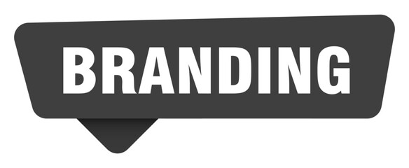 branding black sign isolated on transpatent background. branding sticker