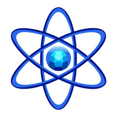 atom icon isolated on white background
