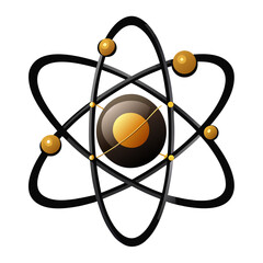 atom icon isolated on white