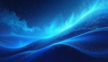 Abstract blue wave celestial night
