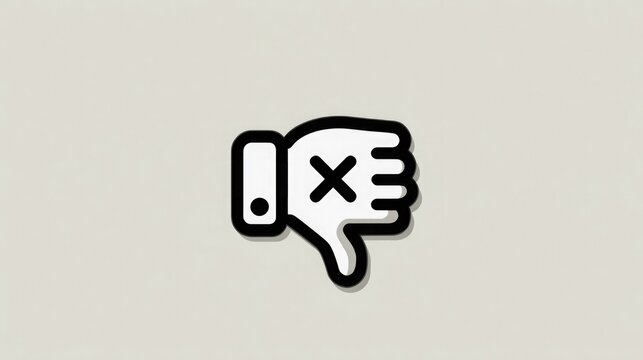 Thumbs-down crossed out icon representing social media responsibility, online accountability, and ethical communication. 