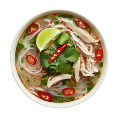 Vibrant Vietnamese Pho Soup with Fresh Ingredients