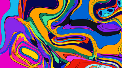 Obraz premium Abstract colorful psychedelic video for music festival 