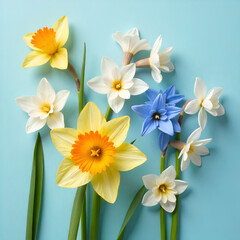 Obraz premium all flowers isolate background, set of flowers.