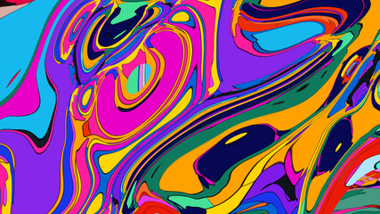 Abstract colorful psychedelic video for music festival
