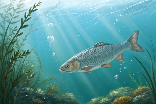 Rohu Fish in River