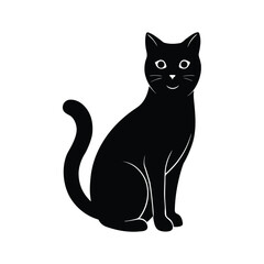 Black Cat Silhouette Icon