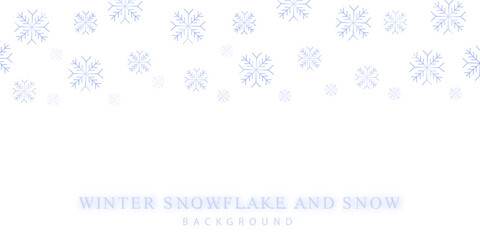 Winter Snowflake Background with Gradient and Falling Snow