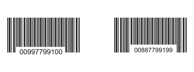 Realistic barcode. Barcode icon. Vector illustration. Barcode icon. Barcode vector icon. Simple fake bar code. Bar code for web design.