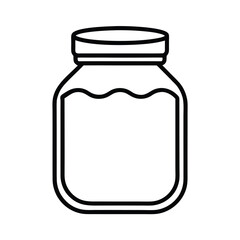 Body Scrub Jar Icon Outline