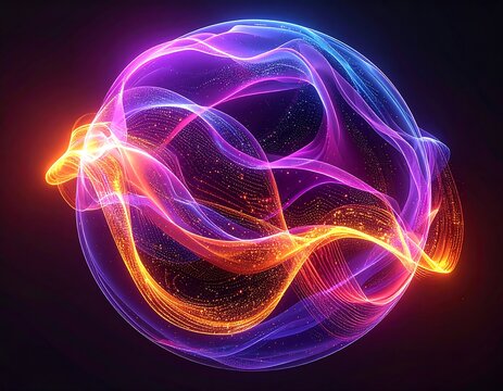 Abstract glowing sphere