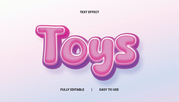 3d style editable toys text effect lettering