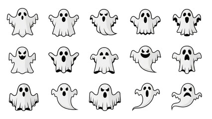 Halloween Vector Icon Set – Line Art Design AI EPS PNG JPEG