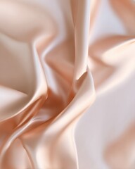 Luxurious silk fabric with smooth shiny satin texture in elegant draped style showcasing high-quality textile craftsmanship for fashion design and premium backgrounds