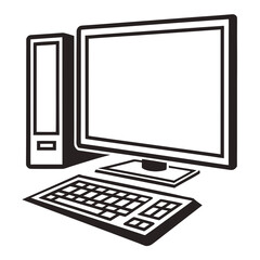 vector illustration of computer monitor
