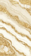 Elegant marble stone texture with natural veined patterns luxurious design white and beige tones golden accents high-quality surface for interior decoration