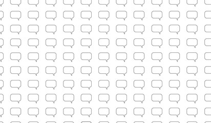 Seamless pattern of speech bubbles for modern communication, social media marketing and diverse conversation backgrounds makes a stylish backdrop