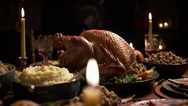 A Thanksgiving Feast Gather Around the Table for a Heartwarming Holiday Celebration