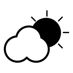 cloud and sun icon, for system notifications