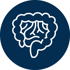 Intestine icon for human body, business, medical, clinic, website, application, printing, document, poster design, etc