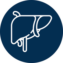 Fototapeta premium Liver icon for human body, business, medical, clinic, website, application, printing, document, poster design, etc