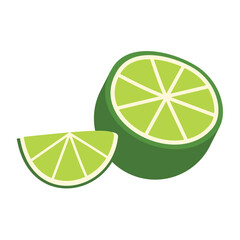 Fresh lime slice, lime slice illustration