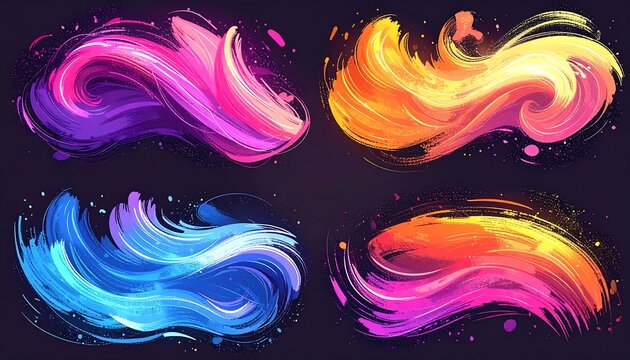 Abstract paint splashes