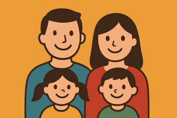 Obraz premium happy family with children