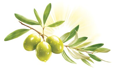 Healthy and Green Olive Food