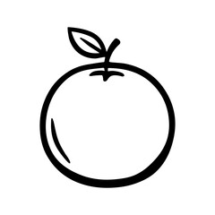 Orange doodle vector icon