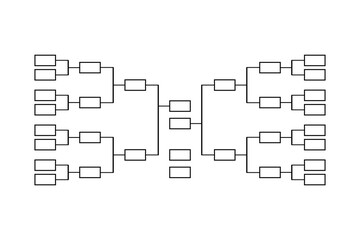 Printable Tournament Bracket Image Illustration Template for Competition Chart