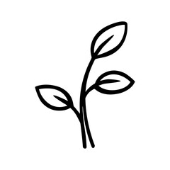 Plant doodle vector icon