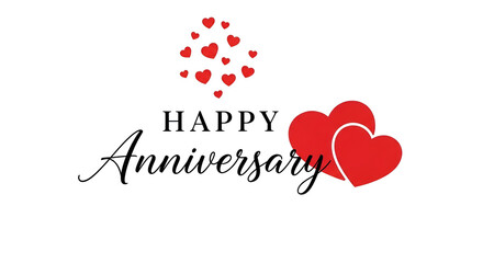 Happy Anniversary Typography vector, Clean and cheerful