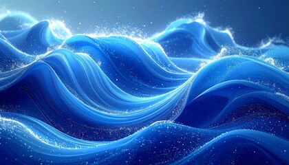 Abstract swirling blue waves (1)