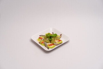 salad with avocado and tomatoes
