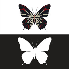 Butterfly set Flying butterflies  logo design template