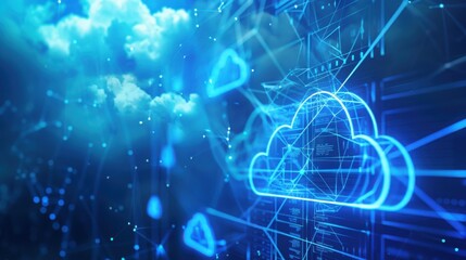 Big data cloud computing data center background