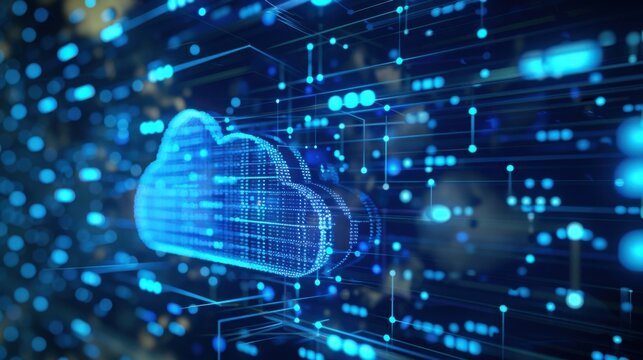 Big data cloud computing data center background - Powered by Adobe