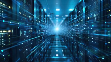 Big data cloud computing data center background