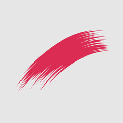 Fuchsia Brushstroke on Gray Background | Minimalist Abstract Paint Sweep | Modern Bold Art Composition