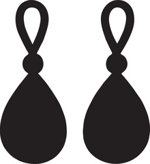 Silhouette of clay earrings, ideal for fashion, jewelry, handmade, and creative design projects.