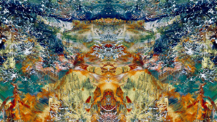 Abstract art background . Hand painting artwork on canvas .