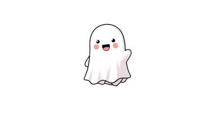 halloween ghost isolated on white background