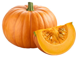 Fresh ripe pumpkins ideal for Halloween celebration and autumn harvest season displayed on black background for seasonal concepts