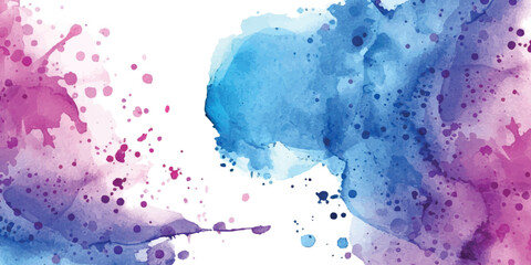 Obraz premium Abstract Watercolor Splash Background in Pink, Purple, and Blue.