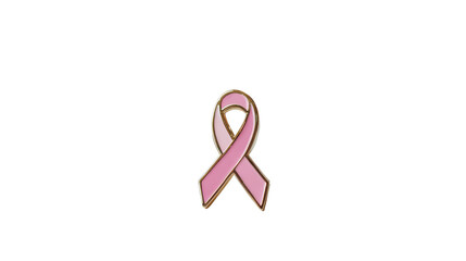 Pink Ribbon Isolated on White background