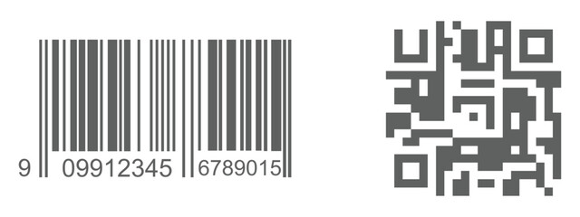 Barcode realistic icon, concept object design for product